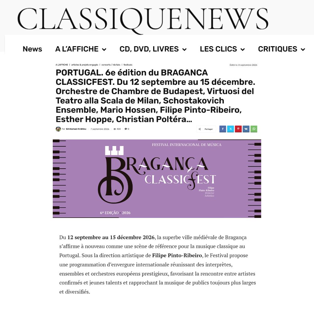 You are currently viewing Notícia Classique News 2026