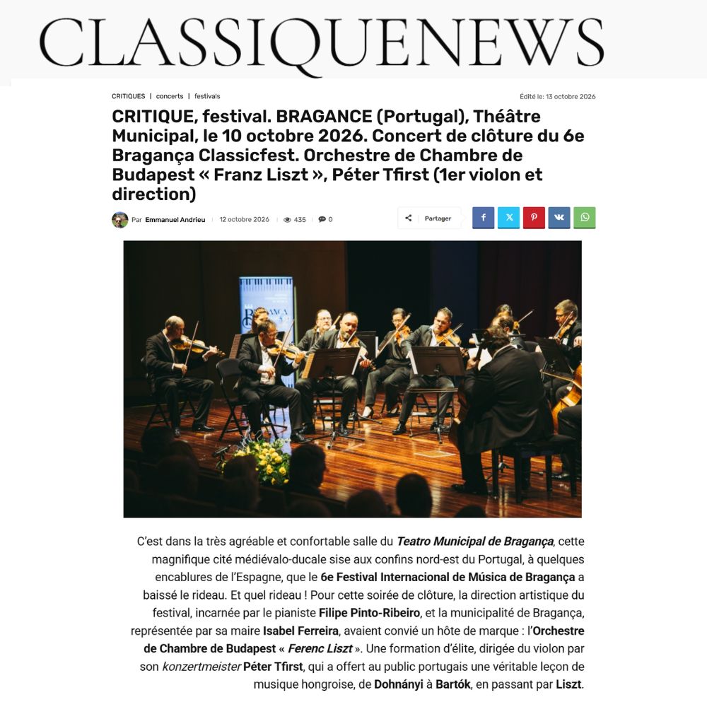 You are currently viewing Classique News 2026